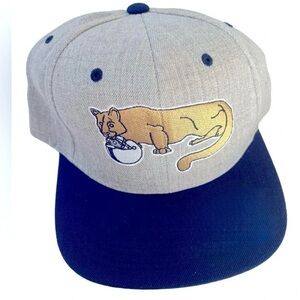 New nittany lions football SnapBack with lion holding football helmet we are